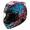 light blue-fuchsia-red
